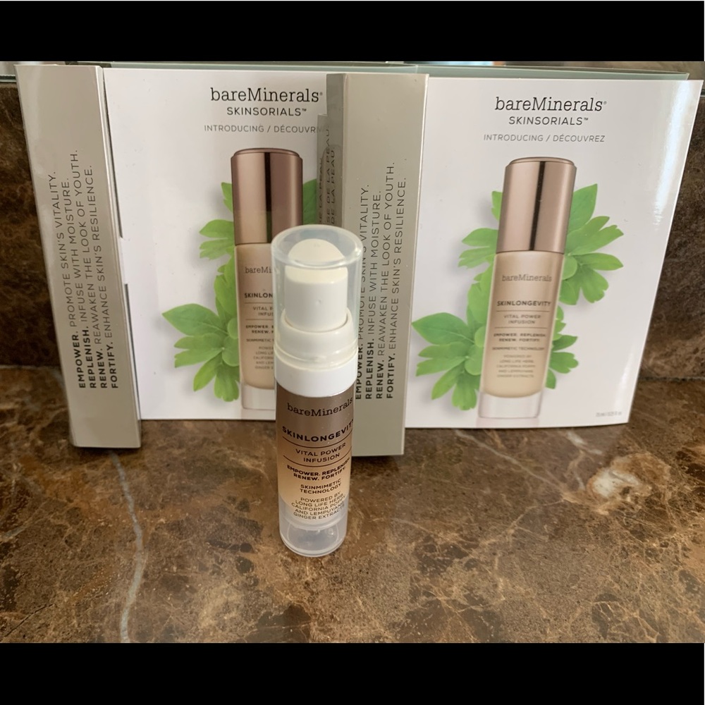 Lot of 3 - Bareminerals Skinlongevity Vital Power Infusion - .25 oz each - New